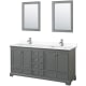 A thumbnail of the Wyndham Collection WCS202072D-VCA-M24 Dark Gray / White Cultured Marble Top / Polished Chrome Hardware