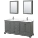 A thumbnail of the Wyndham Collection WCS202072D-VCA-MED Dark Gray / White Cultured Marble Top / Polished Chrome Hardware