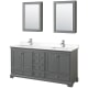 A thumbnail of the Wyndham Collection WCS202072D-QTZ-UNSMED Dark Gray / White Quartz Top / Polished Chrome Hardware