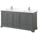 A thumbnail of the Wyndham Collection WCS202072D-QTZ-UNSMXX Dark Gray / White Quartz Top / Polished Chrome Hardware