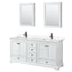 A thumbnail of the Wyndham Collection WCS202072D-VCA-MED White / Carrara Cultured Marble Top / Matte Black Hardware