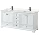 A thumbnail of the Wyndham Collection WCS202072D-VCA-MXX White / Carrara Cultured Marble Top / Matte Black Hardware
