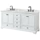 A thumbnail of the Wyndham Collection WCS202072DCMUNOMXX White / White Carrara Marble Top / Matte Black Hardware