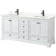 A thumbnail of the Wyndham Collection WCS202072D-QTZ-UNSMXX White / Giotto Quartz Top / Matte Black Hardware