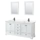 A thumbnail of the Wyndham Collection WCS202072D-VCA-M24 White / White Cultured Marble Top / Matte Black Hardware