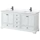A thumbnail of the Wyndham Collection WCS202072D-VCA-MXX White / White Cultured Marble Top / Matte Black Hardware