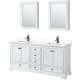 A thumbnail of the Wyndham Collection WCS202072D-QTZ-UNSMED White / White Quartz Top / Matte Black Hardware