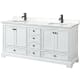 A thumbnail of the Wyndham Collection WCS202072D-QTZ-UNSMXX White / White Quartz Top / Matte Black Hardware