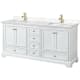 A thumbnail of the Wyndham Collection WCS202072D-VCA-MXX White / Carrara Cultured Marble Top / Brushed Gold Hardware