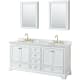 A thumbnail of the Wyndham Collection WCS202072DCMUNOMED White / White Carrara Marble Top / Brushed Gold Hardware