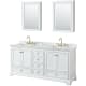 A thumbnail of the Wyndham Collection WCS202072DCMUNSMED White / White Carrara Marble Top / Brushed Gold Hardware