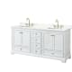 A thumbnail of the Wyndham Collection WCS202072D-QTZ-US3MXX White / Giotto Quartz Top / Brushed Gold Hardware