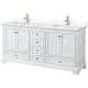 A thumbnail of the Wyndham Collection WCS202072D-VCA-MXX White / White Cultured Marble Top / Brushed Gold Hardware