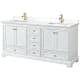 A thumbnail of the Wyndham Collection WCS202072D-QTZ-UNSMXX White / White Quartz Top / Brushed Gold Hardware