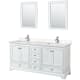 A thumbnail of the Wyndham Collection WCS202072D-VCA-M24 White / Carrara Cultured Marble Top / Polished Chrome Hardware