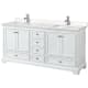 A thumbnail of the Wyndham Collection WCS202072D-VCA-MXX White / Carrara Cultured Marble Top / Polished Chrome Hardware
