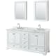 A thumbnail of the Wyndham Collection WCS202072DCMUNSMED White / White Carrara Marble Top / Polished Chrome Hardware