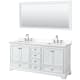 A thumbnail of the Wyndham Collection WCS202072D-QTZ-US3M70 White / White Quartz Top / Polished Chrome Hardware