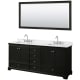 A thumbnail of the Wyndham Collection WCS202080DCMUNSM70 Dark Espresso / White Carrara Marble Top / Polished Chrome Hardware