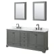 A thumbnail of the Wyndham Collection WCS202080DCMUNOMED Dark Gray / White Carrara Marble Top / Matte Black Hardware