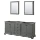 A thumbnail of the Wyndham Collection WCS202080DCXSXXMED Dark Gray / Matte Black Hardware