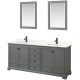 A thumbnail of the Wyndham Collection WCS202080D-QTZ-UNSM24 Dark Gray / Giotto Quartz Top / Matte Black Hardware