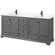 A thumbnail of the Wyndham Collection WCS202080D-QTZ-UNSMXX Dark Gray / Giotto Quartz Top / Matte Black Hardware