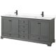 A thumbnail of the Wyndham Collection WCS202080D-VCA-MXX Dark Gray / White Cultured Marble Top / Matte Black Hardware