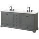 A thumbnail of the Wyndham Collection WCS202080D-QTZ-US3MXX Dark Gray / White Quartz Top / Matte Black Hardware