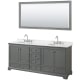 A thumbnail of the Wyndham Collection WCS202080DCMUNOM70 Dark Gray / White Carrara Marble Top / Polished Chrome Hardware