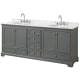 A thumbnail of the Wyndham Collection WCS202080DCMUNOMXX Dark Gray / White Carrara Marble Top / Polished Chrome Hardware