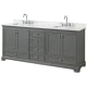 A thumbnail of the Wyndham Collection WCS202080DCMUNSMXX Dark Gray / White Carrara Marble Top / Polished Chrome Hardware
