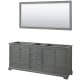 A thumbnail of the Wyndham Collection WCS202080DCXSXXM70 Dark Gray / Polished Chrome Hardware