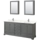 A thumbnail of the Wyndham Collection WCS202080D-QTZ-UNSMED Dark Gray / Giotto Quartz Top / Polished Chrome Hardware