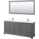 A thumbnail of the Wyndham Collection WCS202080D-VCA-M70 Dark Gray / White Cultured Marble Top / Polished Chrome Hardware