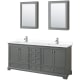 A thumbnail of the Wyndham Collection WCS202080D-VCA-MED Dark Gray / White Cultured Marble Top / Polished Chrome Hardware