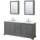 A thumbnail of the Wyndham Collection WCS202080D-QTZ-US3MED Dark Gray / White Quartz Top / Polished Chrome Hardware