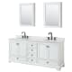 A thumbnail of the Wyndham Collection WCS202080DCMUNOMED White / White Carrara Marble Top / Matte Black Hardware