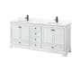 A thumbnail of the Wyndham Collection WCS202080D-QTZ-UNSMXX White / Giotto Quartz Top / Matte Black Hardware