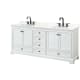 A thumbnail of the Wyndham Collection WCS202080D-QTZ-US3MXX White / Giotto Quartz Top / Matte Black Hardware