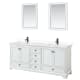 A thumbnail of the Wyndham Collection WCS202080D-VCA-M24 White / White Cultured Marble Top / Matte Black Hardware