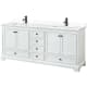 A thumbnail of the Wyndham Collection WCS202080D-VCA-MXX White / White Cultured Marble Top / Matte Black Hardware