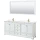 A thumbnail of the Wyndham Collection WCS202080D-VCA-M70 White / Carrara Cultured Marble Top / Brushed Gold Hardware