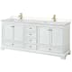 A thumbnail of the Wyndham Collection WCS202080D-VCA-MXX White / Carrara Cultured Marble Top / Brushed Gold Hardware