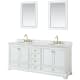 A thumbnail of the Wyndham Collection WCS202080DCMUNOM24 White / White Carrara Marble Top / Brushed Gold Hardware