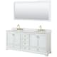 A thumbnail of the Wyndham Collection WCS202080DCMUNOM70 White / White Carrara Marble Top / Brushed Gold Hardware