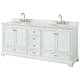 A thumbnail of the Wyndham Collection WCS202080DCMUNOMXX White / White Carrara Marble Top / Brushed Gold Hardware