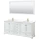 A thumbnail of the Wyndham Collection WCS202080D-QTZ-UNSM70 White / White Quartz Top / Brushed Gold Hardware