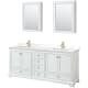 A thumbnail of the Wyndham Collection WCS202080D-QTZ-UNSMED White / White Quartz Top / Brushed Gold Hardware