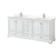 A thumbnail of the Wyndham Collection WCS202080D-QTZ-UNSMXX White / White Quartz Top / Brushed Gold Hardware